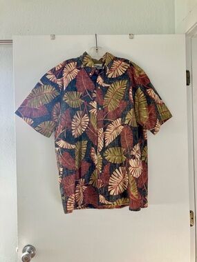 reyn spooner Short-Sleeve Leaf Print Aloha Shirt; Designed in Hawaii